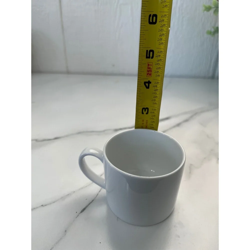 Crate Barrel White‎ Ceramic Coffee Mug Cup Espresso Cup Small